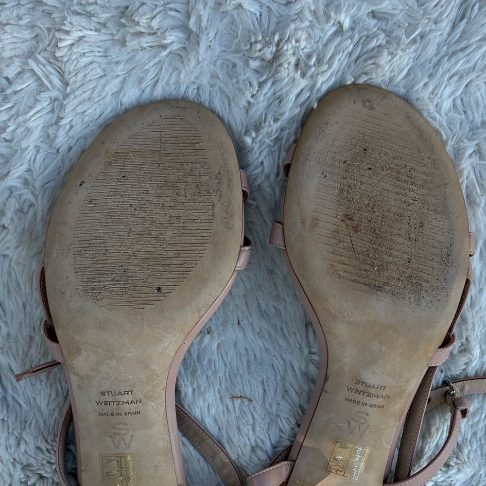Stuart Weitzman Babette Buckle Sandals in Blushful Color Size 9 - Picture 11 of 12